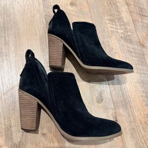 Vince Camuto Black Suede Ankle Boots